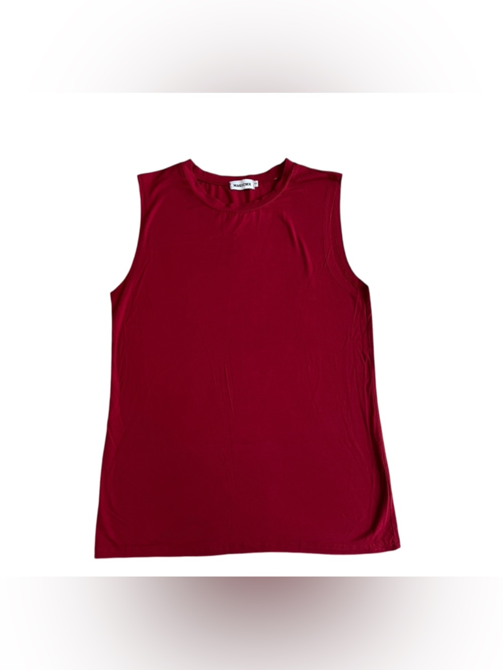 Woman’s Burgundy Sleeveless Tank Top, Size S